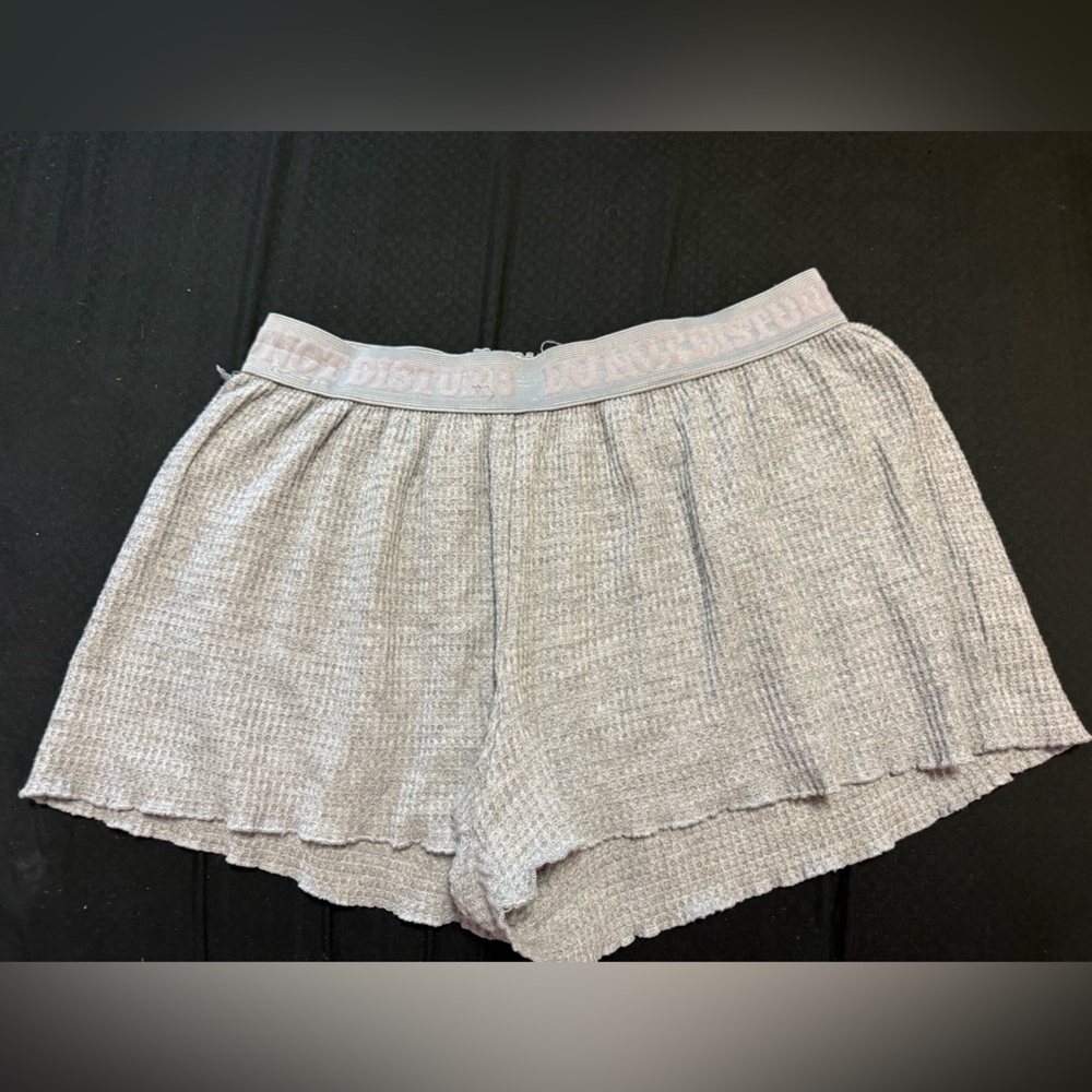 Gray Textured Shorts